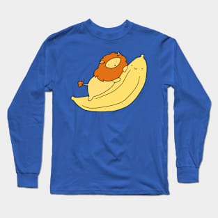 Little Lion and Giant Banana Long Sleeve T-Shirt